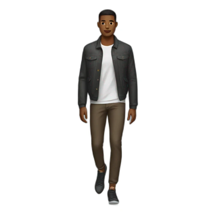 Men model Fashion walkway sticker