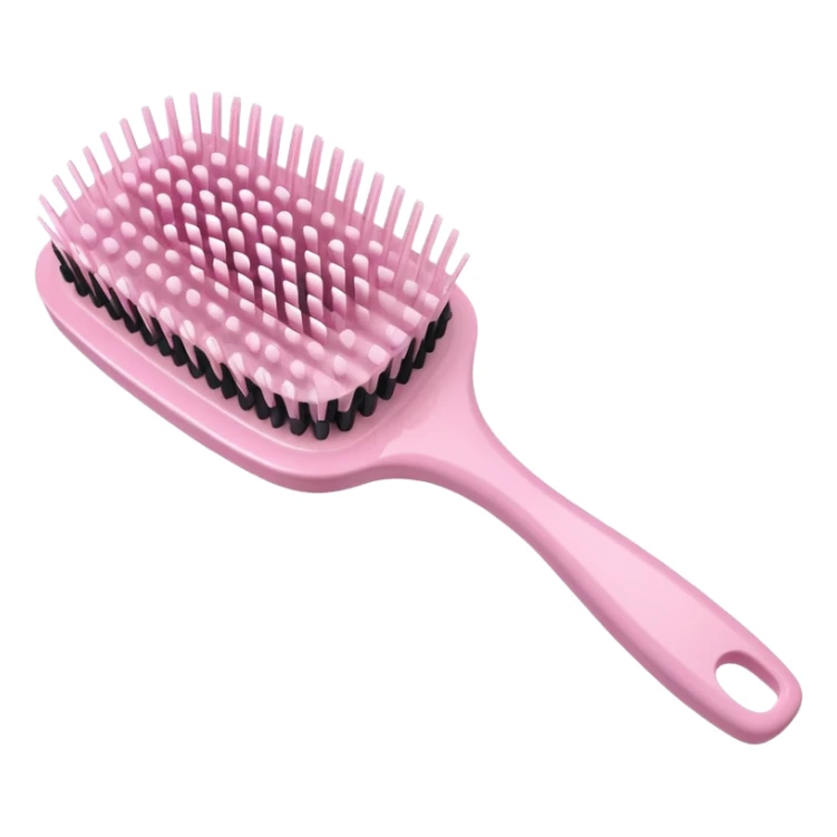 light pink hairbrush with visible bristles sticker
