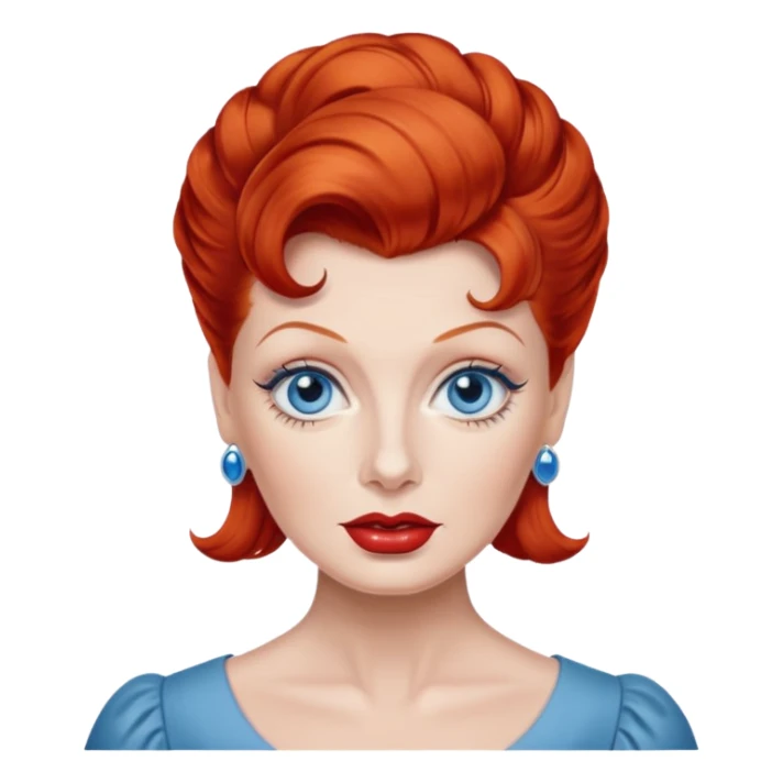 Lucille Ball with blue eyes sticker