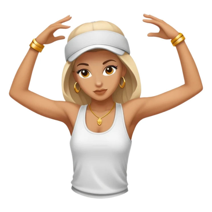 white female hip-pop dance sticker