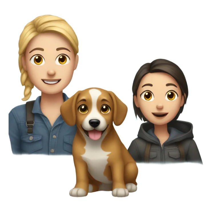 me and my daughter and my dog sticker