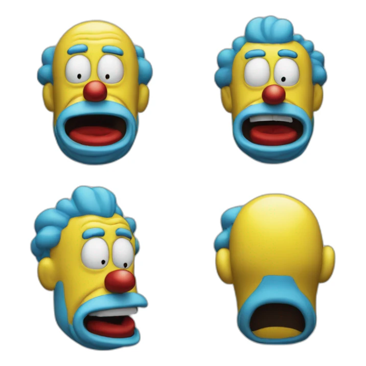 Homer sur baggy le clown sticker