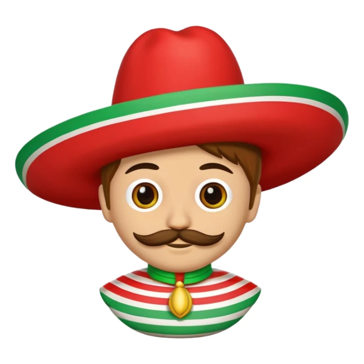 colorful Mexican balero with red, green, and white stripes sticker