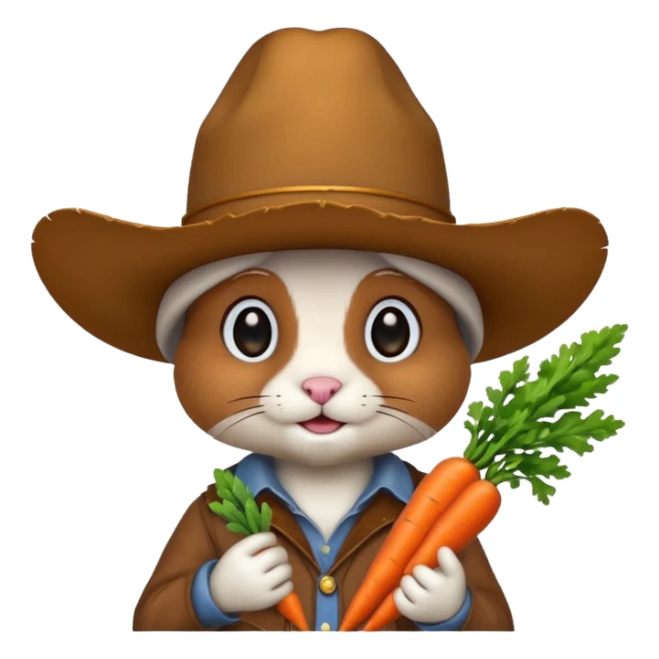 Cowboy bunny sticker