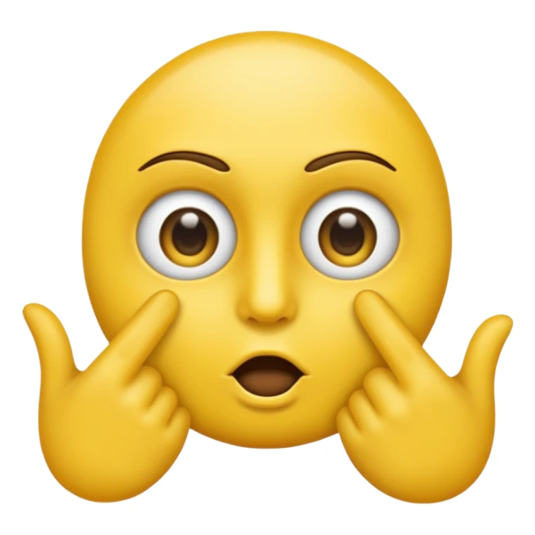Emoji jaune qui dit ferme ta bouche sticker