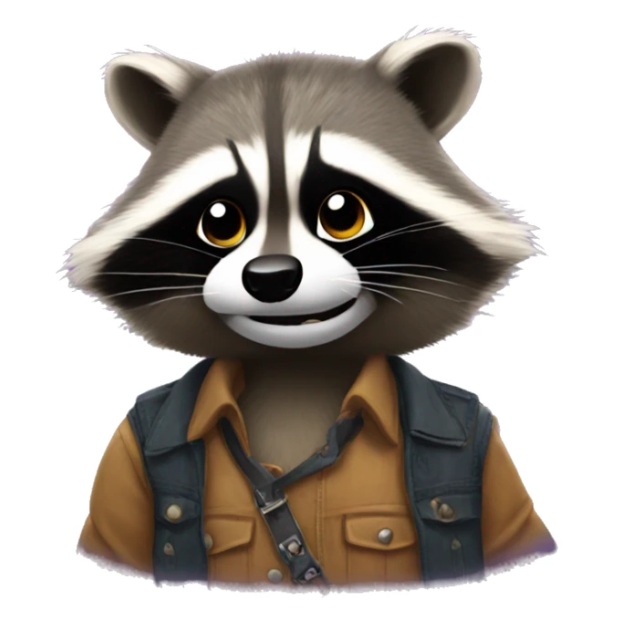 the coolest racoon  sticker