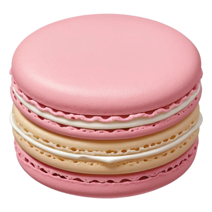 light pale pink macaron with white filling sticker