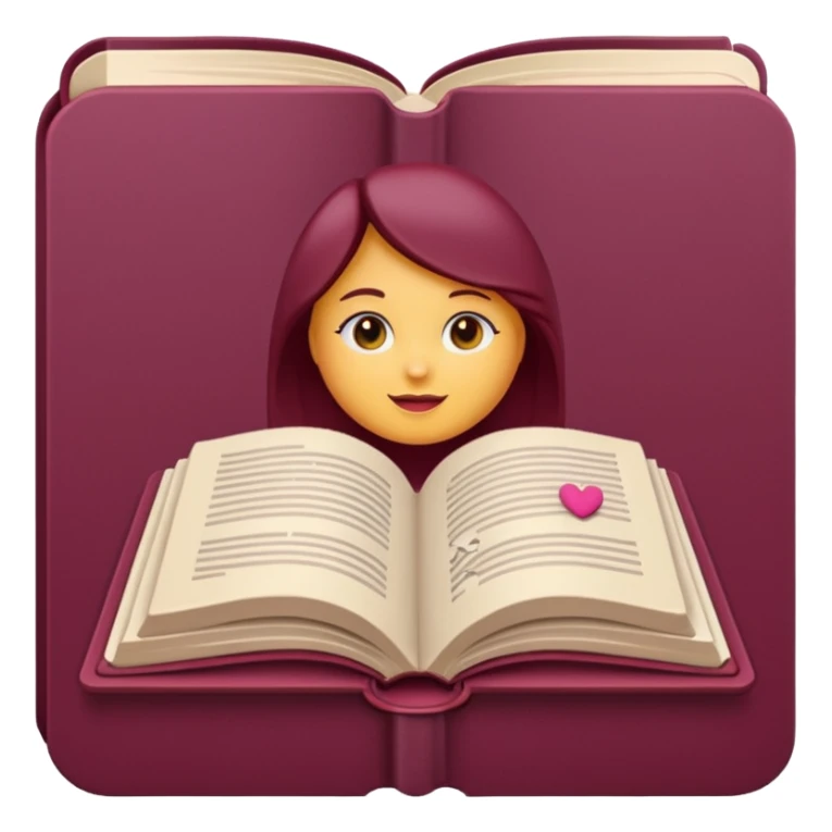 Bordo Open book in a girly style sticker