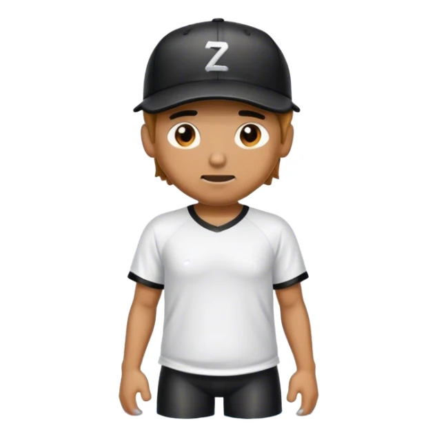 Man wearing black baseball hat with wet shirt sticker