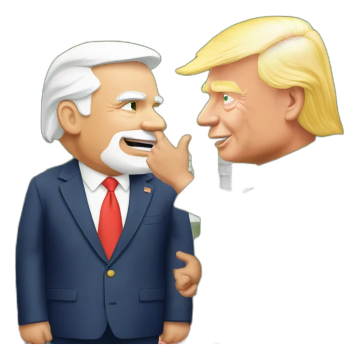 emojis-donald Trump with Narendra modi in garden-so sticker