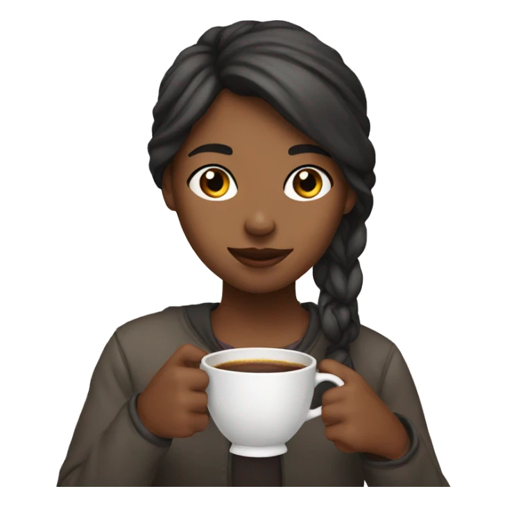 girl with a cup sticker