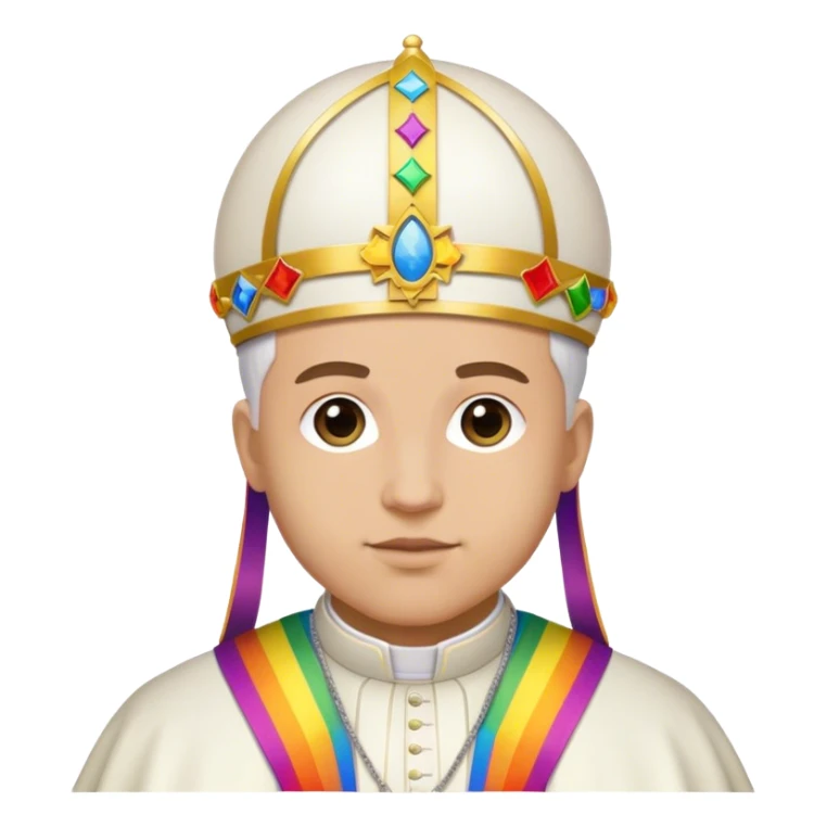 Pope rainbow sticker