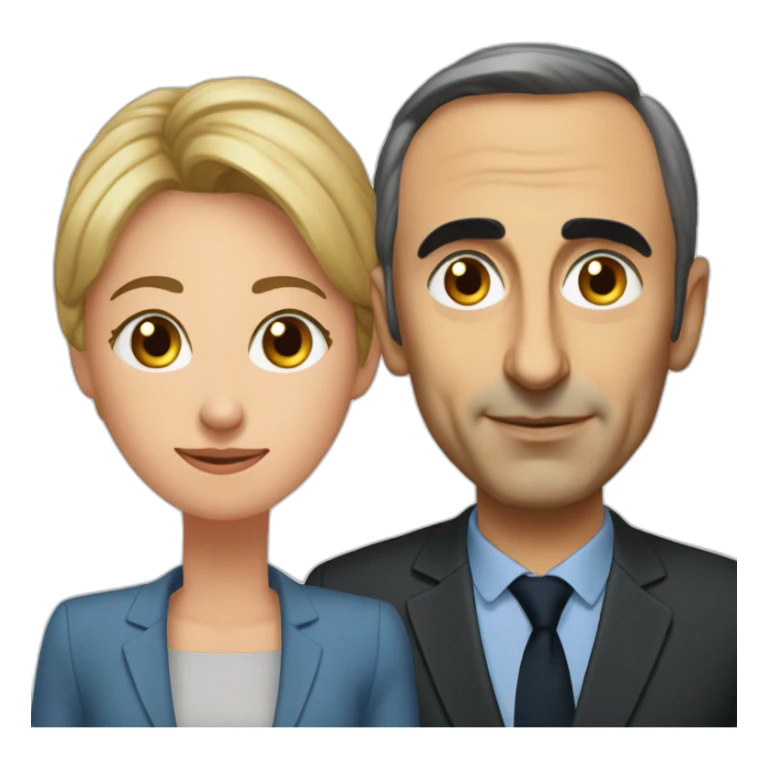 Sandrine Rousseau et Éric Zemmour sticker