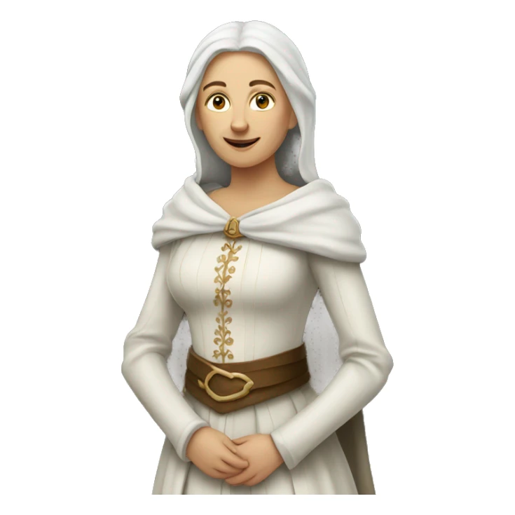 white medieval woman rich sticker