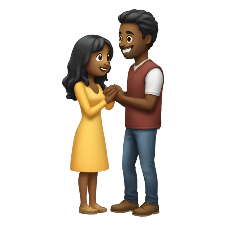 man proposing to a girl sticker