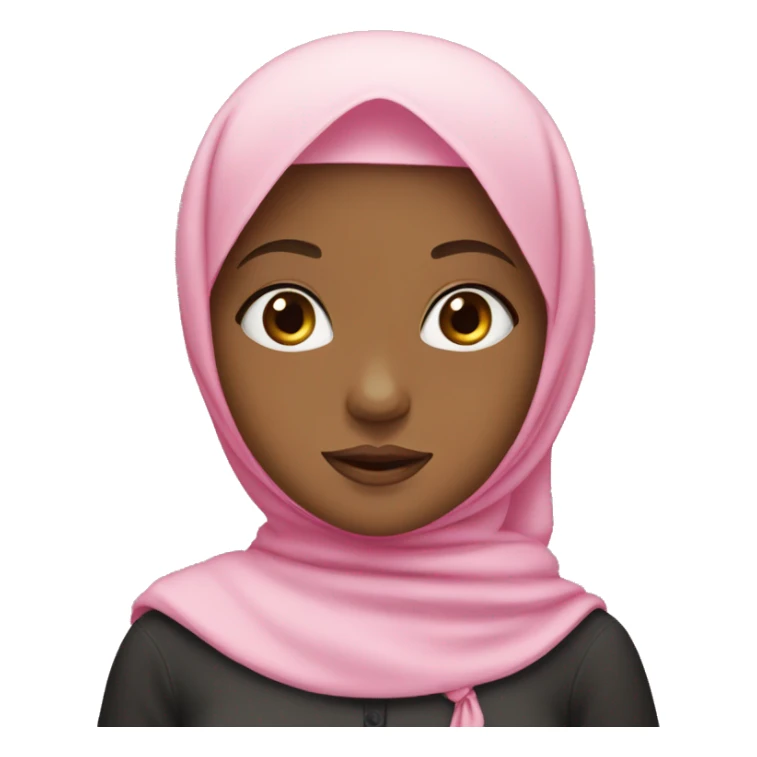  girl in the hijab wearing a pink bow sticker