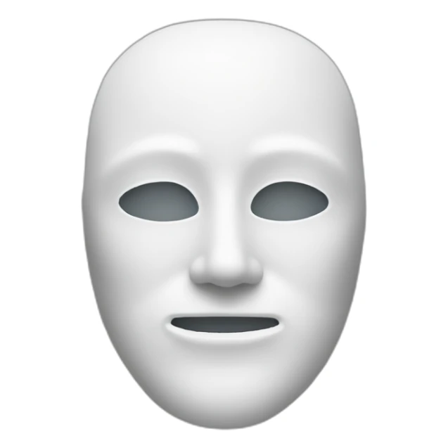 blank white mask sticker