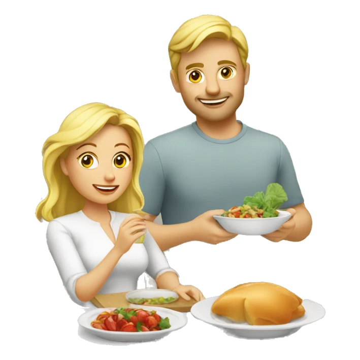 Blond Wife gives husband meal sticker