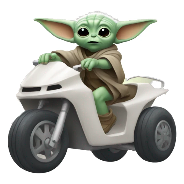 baby yoda riding yeti sticker