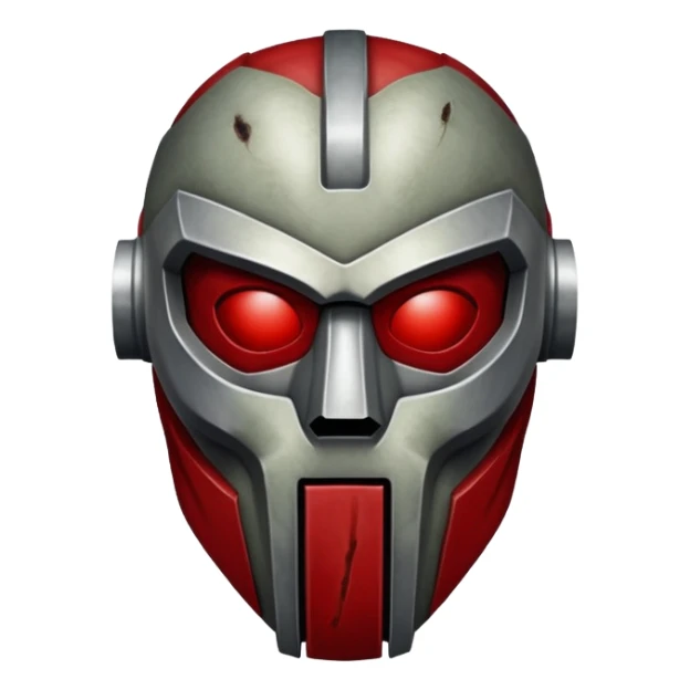 A piece of meat in a MF DOOM mask sticker