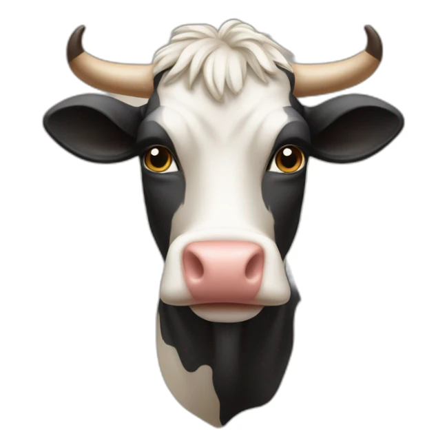Caca qui court avec une tête de vache sticker