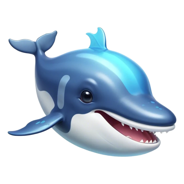 Cinematic Comical Humpback Whale Portrait Emoji, Head tilted dramatically with an exaggeratedly shocked expression, featuring a massive yet graceful body with wide, comically expressive eyes full of playful disbelief and animated pectoral fins, Simplified yet hilariously expressive features, highly detailed, glowing with a slightly sassy oceanic glow, high shine, dramatic yet playful, stylized with an air of cheeky marine mischief, soft glowing outline, capturing the essence of a meme-worthy humpback whale that looks ready to make waves with its hilariously dramatic antics! sticker