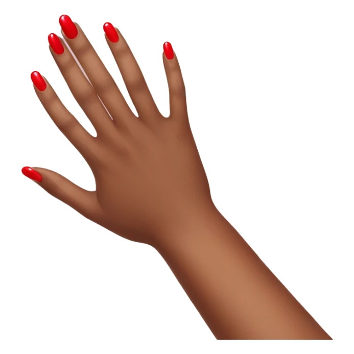 A hand with a red manicure A hand with a red manicure sticker