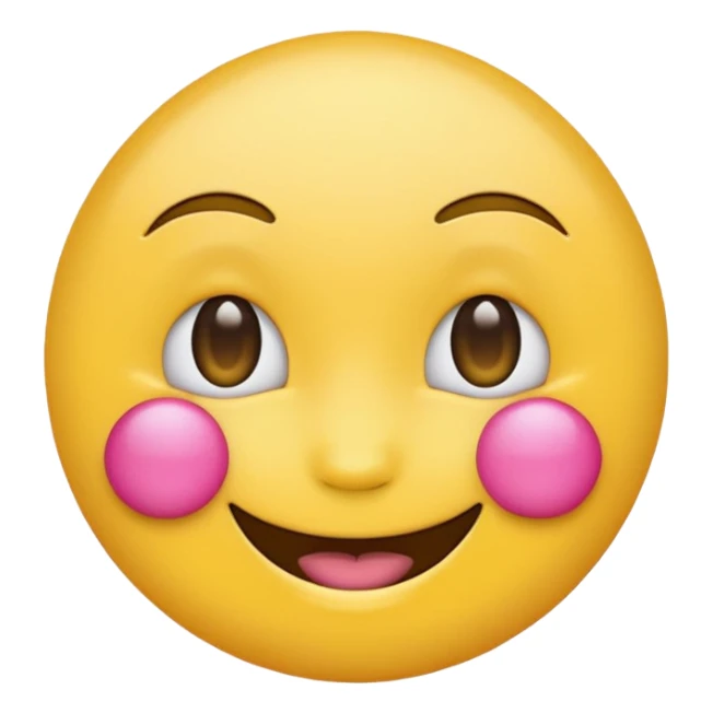 Yellow emoji with pink under eye patches sticker