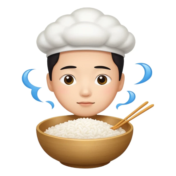 A Chinese dreaming about eating rice  sticker