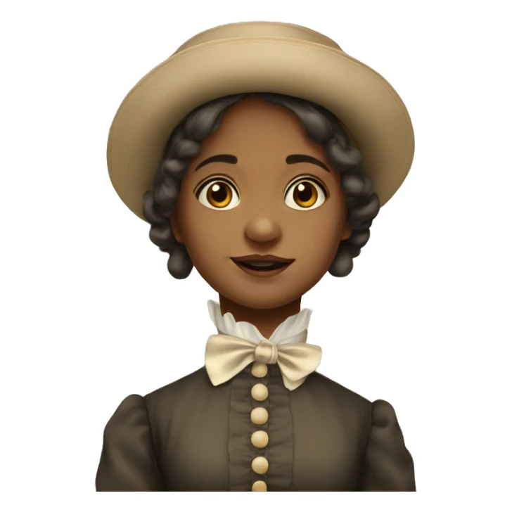 fair young girl in 19th century costume sticker