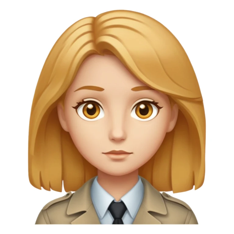 Bal gözlü orta saçlı bal renkli saçlı dedektif sticker