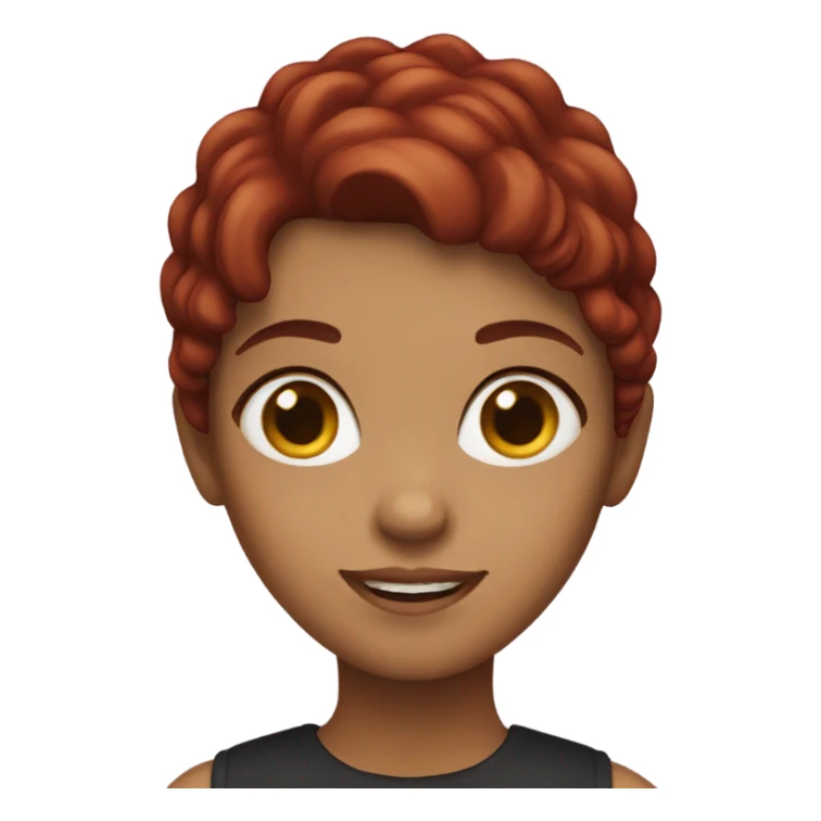 girl with dark red hair sticker
