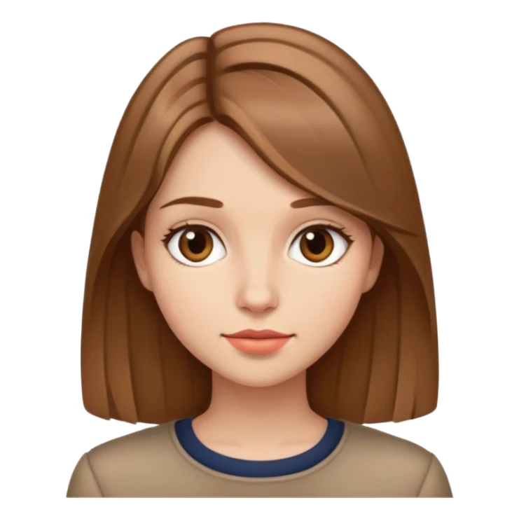 Girl with straight light brown hair in Paris  sticker
