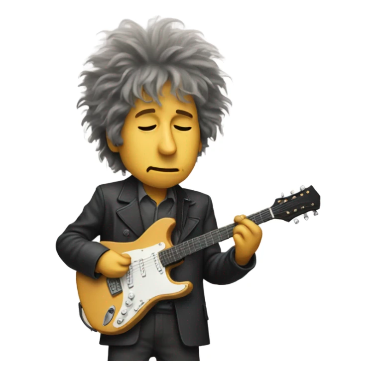 Bob Dylan eating his guitar sticker