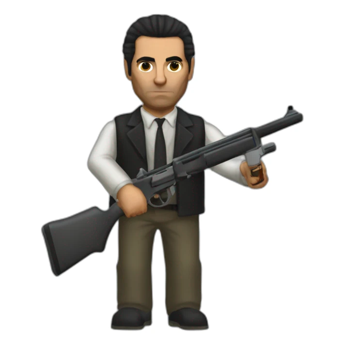 GTA III Italian Mafia man with shotgun sticker