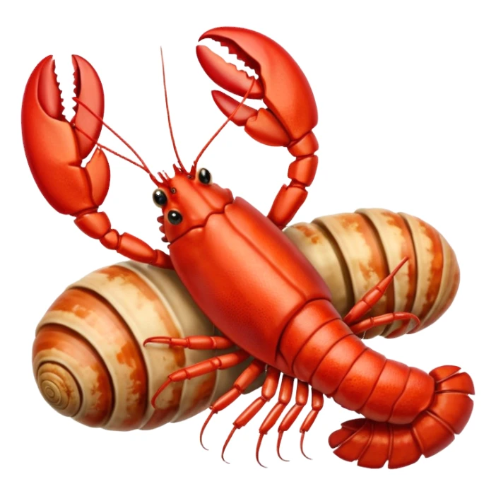 🦞🐚 que salga una claw como del emoji de lobster del emoji de shell de caracol. sticker