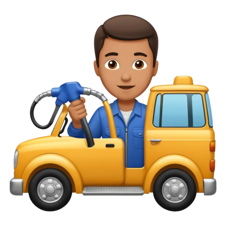 Homme met de l'essence dans le camion sticker