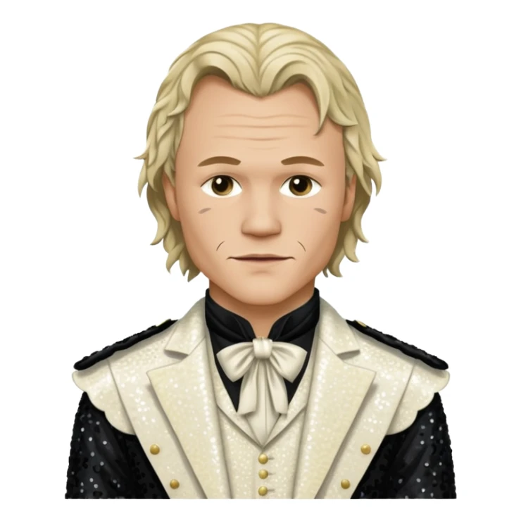 Heath Ledger as Ennis Del Mar with ivory sequin outfit sticker
