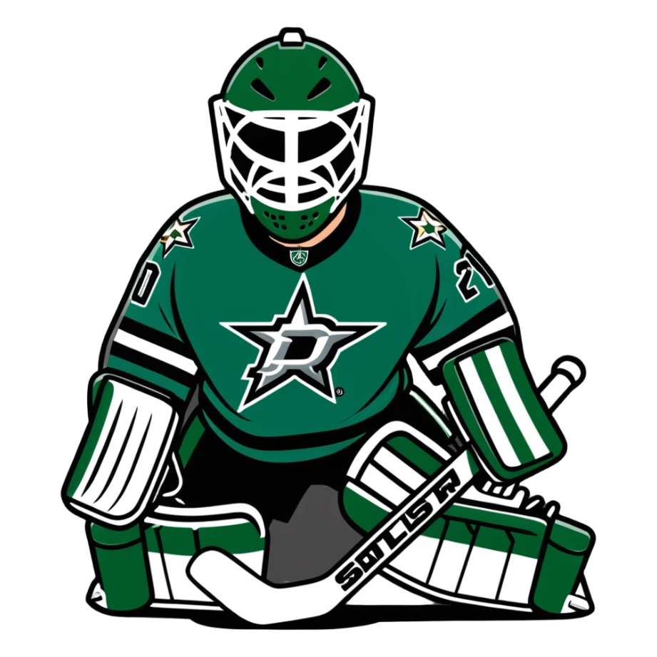 Dallas Stars Otter goalie sticker