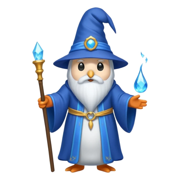 Penguin Wizard sticker