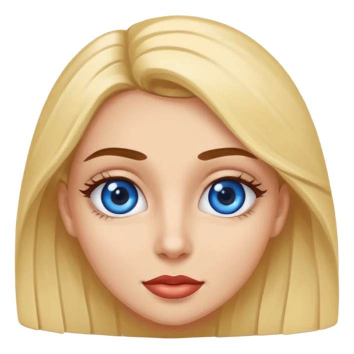 Solo un ojo azul de chica para emoji sticker