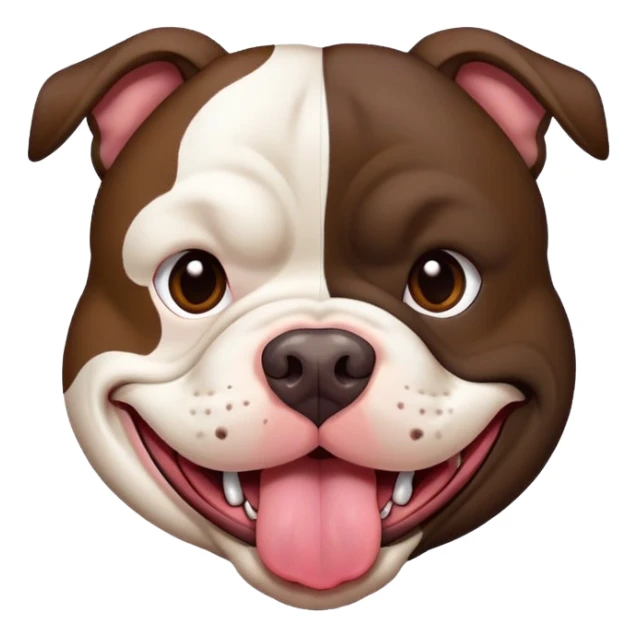kkkiller-american-bully dark brown tongue out sticker