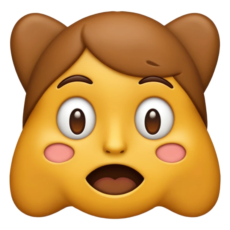 shit emoji with no eyes, nose, mouth  sticker