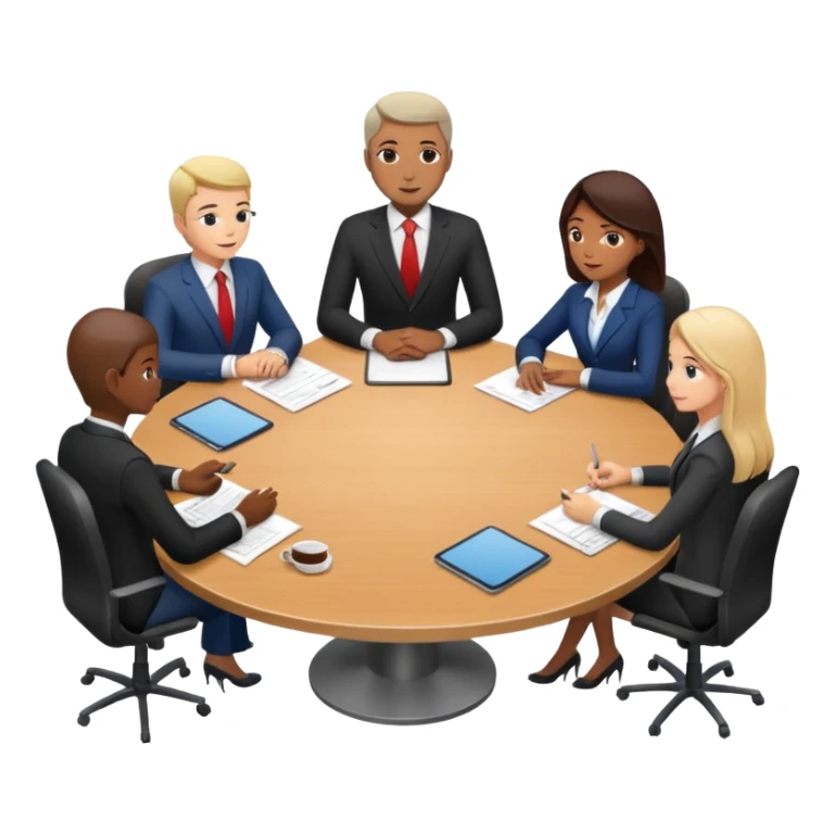 Group of person discuss in a round table  sticker