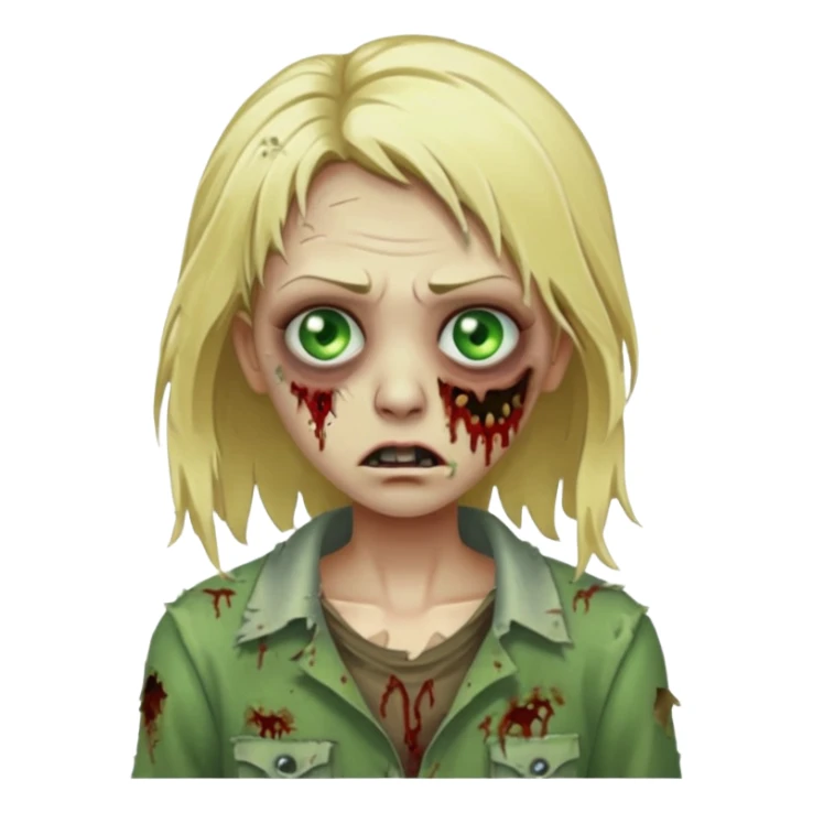 blonde zombie sticker