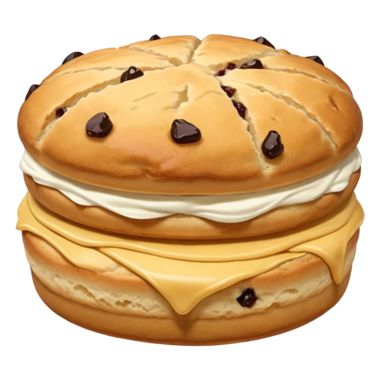 just one scone, with no layers or filling added in the middle. just the plain scone sticker