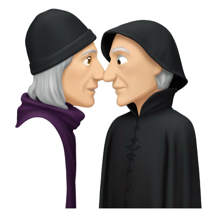 Severus Snape Quirinus Quirrell kissed each other  sticker
