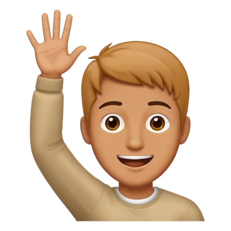 A person who raises his hand in joy sticker