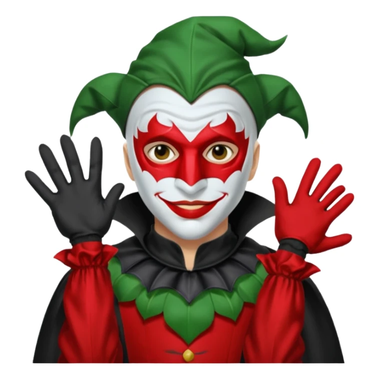 jester black and red mixed with an gardener and batman sticker