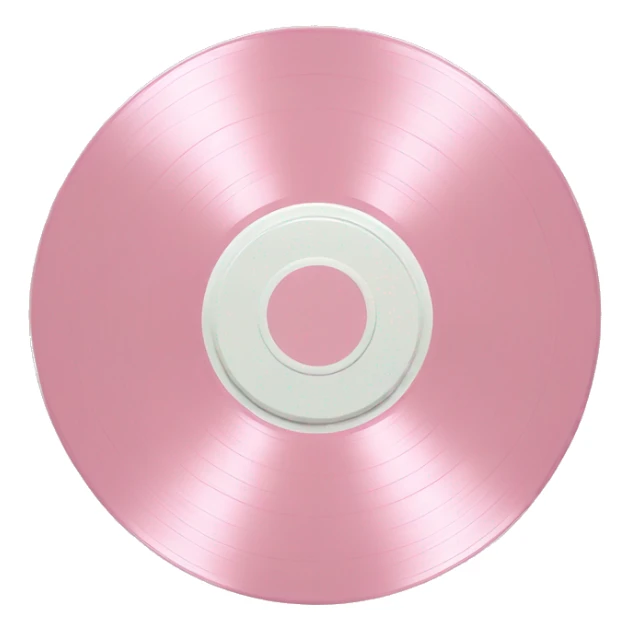 Vinyl record, pale pink with gloss, high quality, high definition, soft  sticker